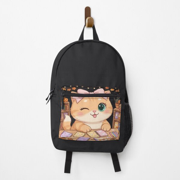 Item preview, Cozy Autumn Study Cat Kawaii Fall School designed and sold by Moody Vibes Studio.