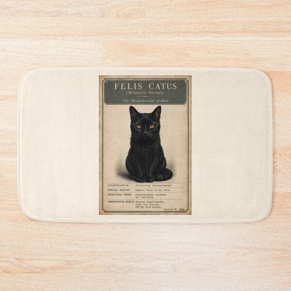 Item preview, Funny Black Cat Gift Vintage Specimen Card Black Cat Shirt Cat Mom Gift Black Cat Lover Humor Cat Sticker Gift designed and sold by Fanverse Merchandise.