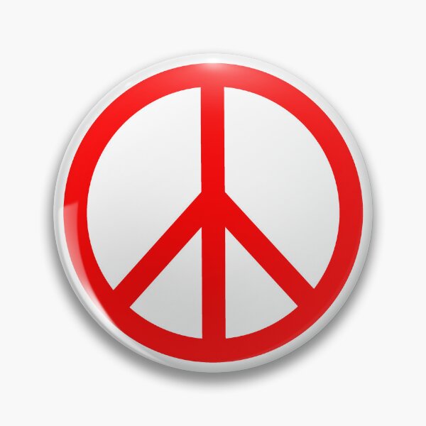 Item preview, Red Peace Sign Anti War Minimalist symbol designed and sold by pattern-archive.