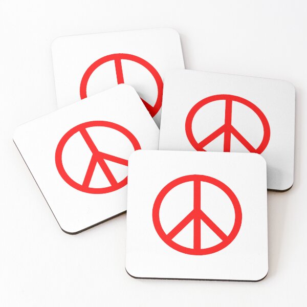 Item preview, Red Peace Sign Anti War Minimalist symbol designed and sold by pattern-archive.