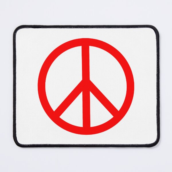 Item preview, Red Peace Sign Anti War Minimalist symbol designed and sold by pattern-archive.