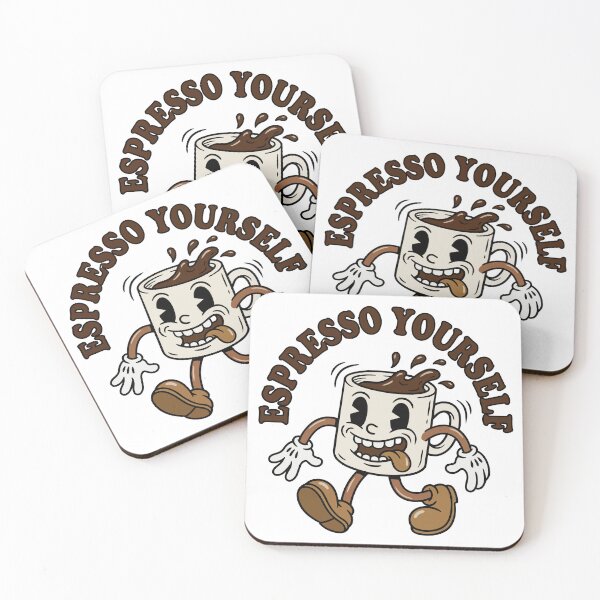 Item preview, Espresso Yourself Funny Coffee Mug Vintage 1930s Rubber Hose Vector designed and sold by Mdozet.