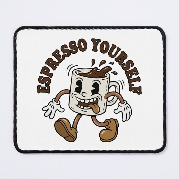 Item preview, Espresso Yourself Funny Coffee Mug Vintage 1930s Rubber Hose Vector designed and sold by Mdozet.