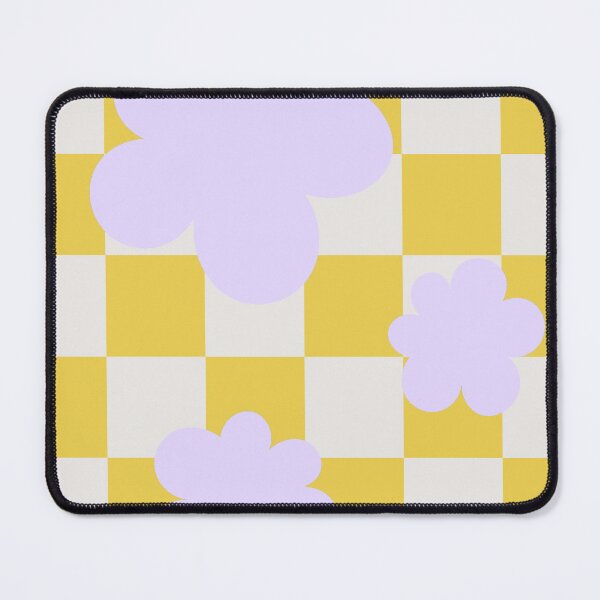 Item preview, Soft Purple Floral Checkered Pattern | Cream & White Aesthetic Seamless Design designed and sold by kukiistudio.