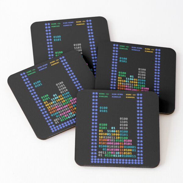 Item preview, Retro Arcade Binary Code - Programmer Humor - Binary Art designed and sold by Message from Earth.