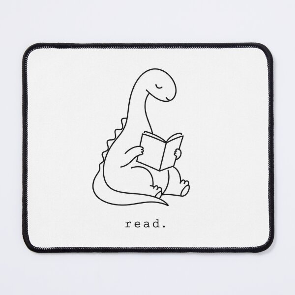 Item preview, Minimalist Dinosaur Reading Shirt Read Book Lover Line Art Aesthetic designed and sold by Yellowriversss.