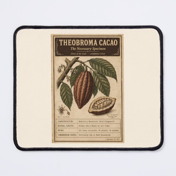 Item preview, Funny Chocolate Lover Gift Vintage Specimen Card Theobroma Cacao Chocolate Humor Shirt Chocoholic Gift Chocolate Sticker designed and sold by Fanverse Merchandise.