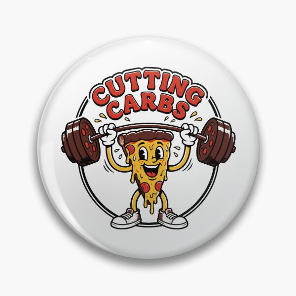 Item preview, Cutting Carbs Funny Pizza Fitness Gym 1930s Rubber Hose Vector designed and sold by Mdozet.