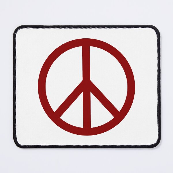 Item preview, Dark Red Peace Sign Anti War Minimalist symbol designed and sold by pattern-archive.