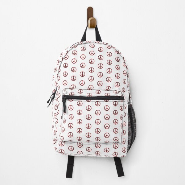 Item preview, Dark Red Peace Sign Anti War Minimalist symbol designed and sold by pattern-archive.
