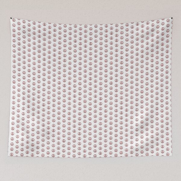 Item preview, Dark Red Peace Sign Anti War Minimalist symbol designed and sold by pattern-archive.