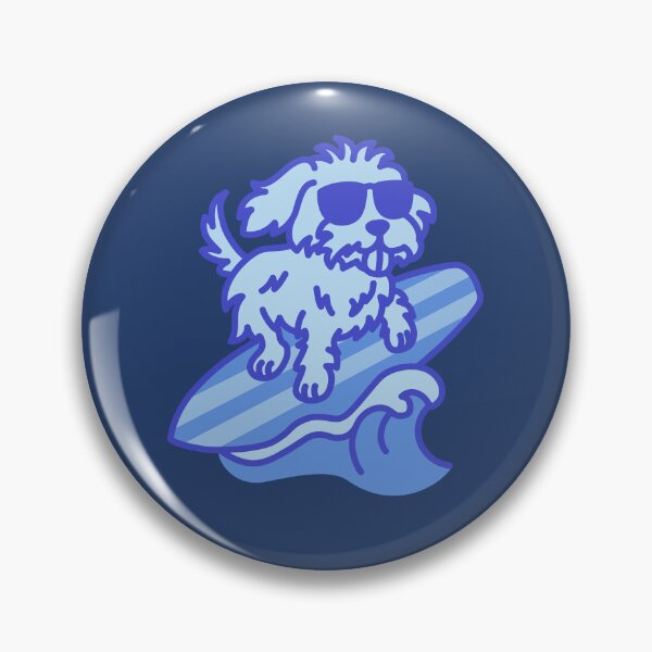 Item preview, Surfing Dog Cartoon Mascot For Summer Beach Lovers designed and sold by roarsomethings.