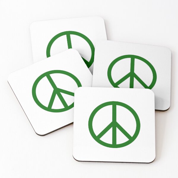 Item preview, Dark Green Peace Sign Anti War Minimalist symbol designed and sold by pattern-archive.
