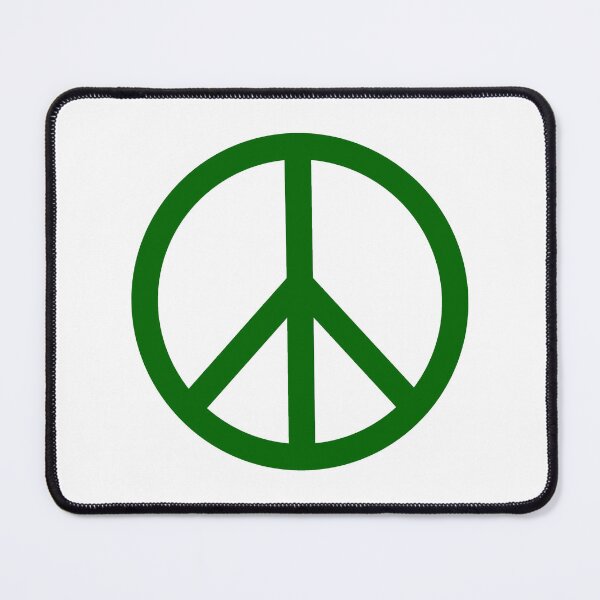Item preview, Dark Green Peace Sign Anti War Minimalist symbol designed and sold by pattern-archive.