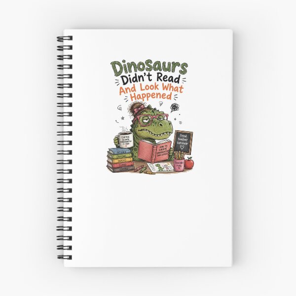 Item preview, Dinosaurs Didn't Read And Look What Happened Tired Kindergarten Teacher Dinosaur designed and sold by Yellowriversss.