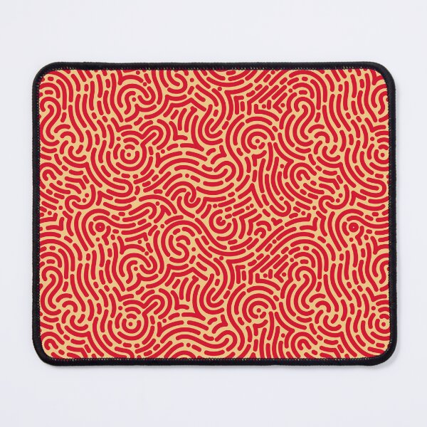 Item preview, Red Organic Rounded Jumble Maze Lines Seamless Pattern designed and sold by KAYJAY DESIGNS.