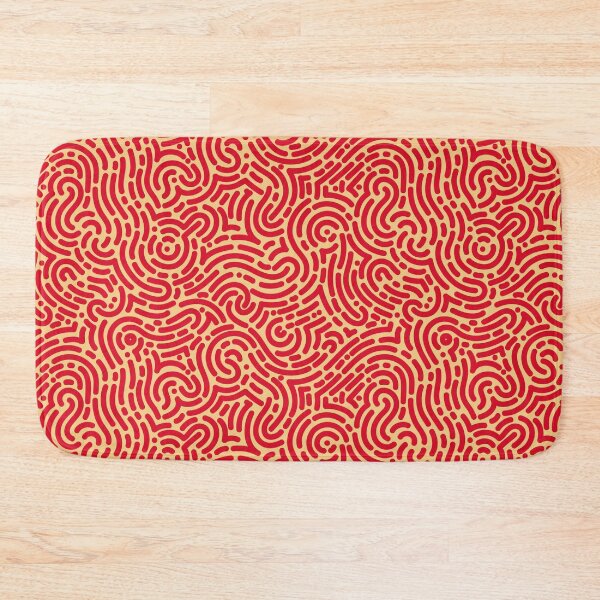 Item preview, Red Organic Rounded Jumble Maze Lines Seamless Pattern designed and sold by KAYJAY DESIGNS.