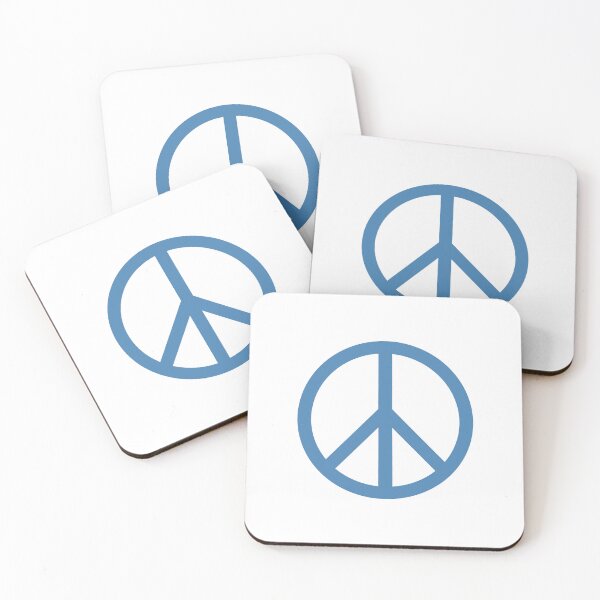 Item preview, Steel Blue Peace Sign Anti War Minimalist symbol designed and sold by pattern-archive.