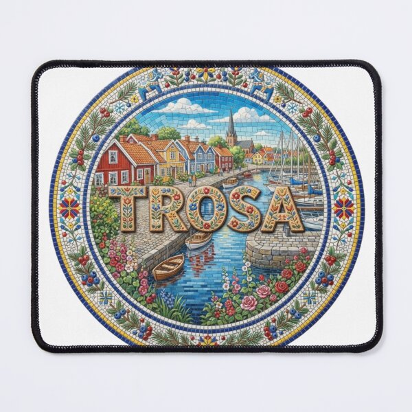 Item preview, Trosa Canal Mosaic Travel Sticker Summer Souvenir designed and sold by Imaginarium of Chaos falcon88 .
