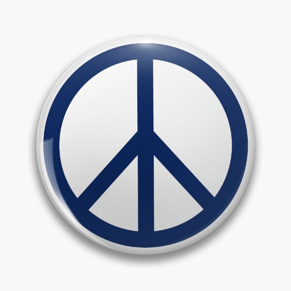 Item preview, Navy Blue Peace Sign Anti War Minimalist symbol designed and sold by pattern-archive.