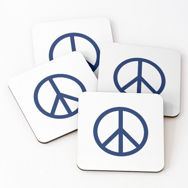Item preview, Navy Blue Peace Sign Anti War Minimalist symbol designed and sold by pattern-archive.