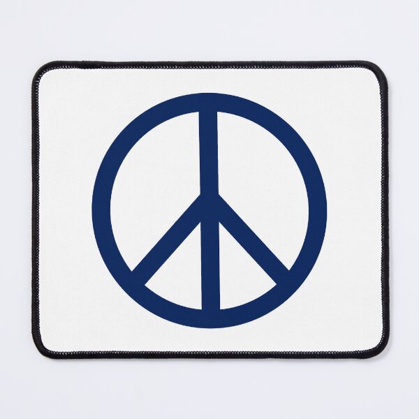 Item preview, Navy Blue Peace Sign Anti War Minimalist symbol designed and sold by pattern-archive.