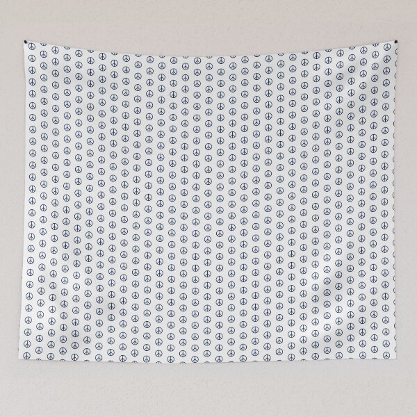 Item preview, Navy Blue Peace Sign Anti War Minimalist symbol designed and sold by pattern-archive.