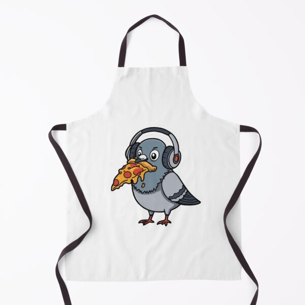Item preview, Funny Pigeon Eating Pizza Slice with Headphones designed and sold by ByKayaPrints.