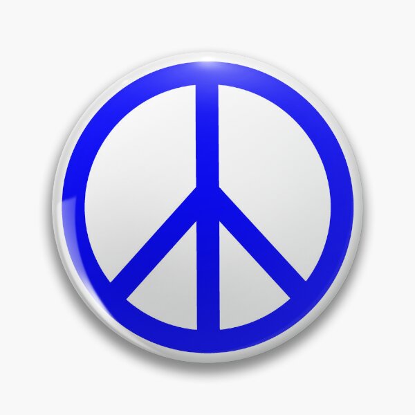 Artikelvorschau, Blaues Friedenszeichen, Antikriegssymbol, minimalistisches Symbol entworfen und verkauft von pattern-archive.