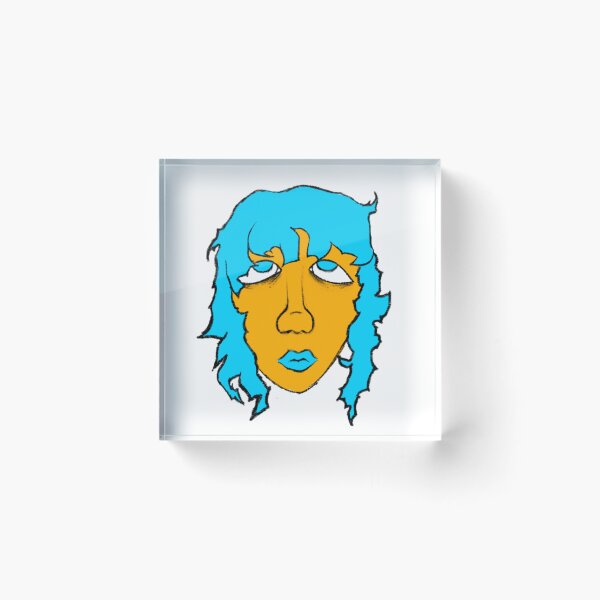 Item preview, Sad girl drawing yellow doodle art designed and sold by VANO!.