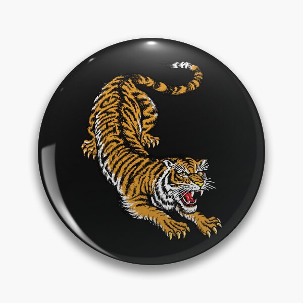 Item preview, Traditional Tattoo Crawling Tiger Graphic Art designed and sold by GunazaArt.