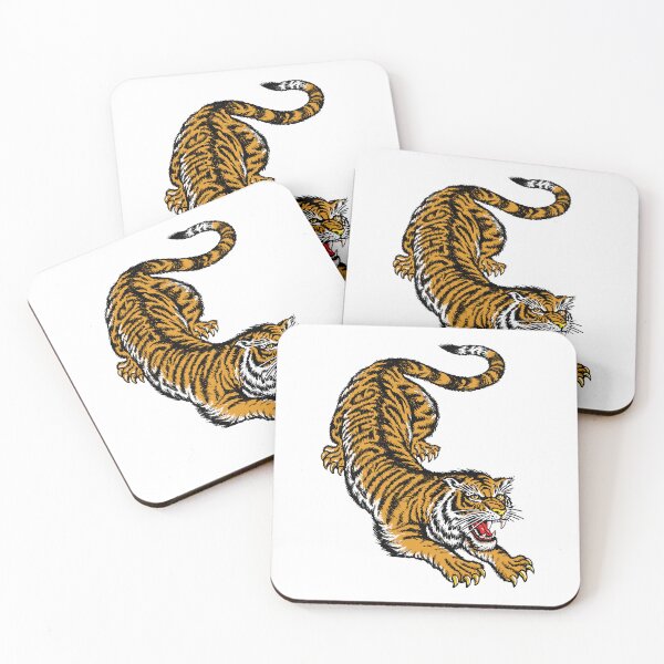 Item preview, Traditional Tattoo Crawling Tiger Graphic Art designed and sold by GunazaArt.
