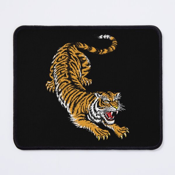 Item preview, Traditional Tattoo Crawling Tiger Graphic Art designed and sold by GunazaArt.