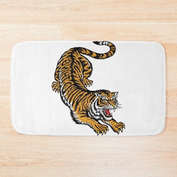 Item preview, Traditional Tattoo Crawling Tiger Graphic Art designed and sold by GunazaArt.