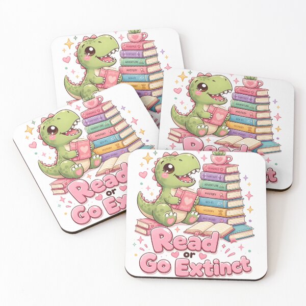 Item preview, Cute Read Or Go Extinct Kawaii Dinosaur Book Stack Romance Fantasy Bookish Shirt designed and sold by Yellowriversss.