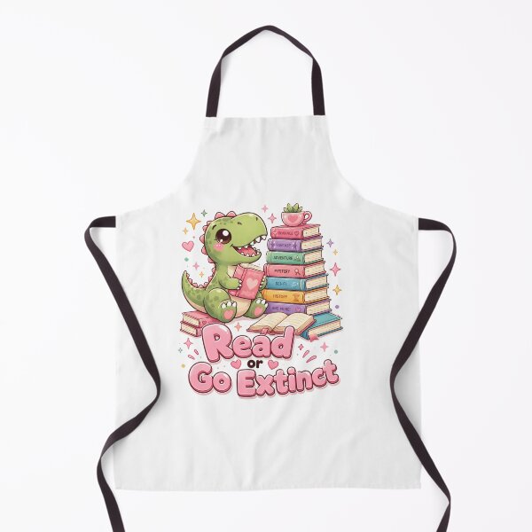 Item preview, Cute Read Or Go Extinct Kawaii Dinosaur Book Stack Romance Fantasy Bookish Shirt designed and sold by Yellowriversss.