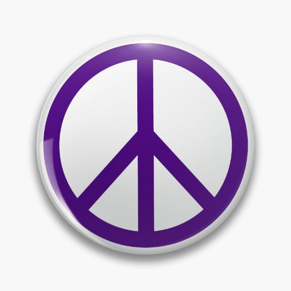 Item preview, Dark Purple Peace Sign Anti War Minimalist symbol designed and sold by pattern-archive.