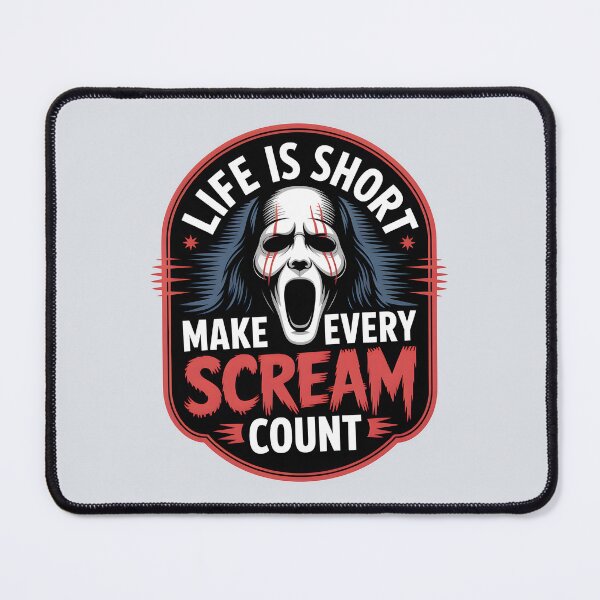 Item preview, Life Is Short, Make Every Scream Count – Funny Horror Halloween Design designed and sold by Jollys-ArtShop.