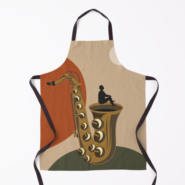 Item preview, Dreaming on a Saxophone | Surreal Jazz Illustration | Bauhaus Inspired Music Print | Mid Century Modern Design designed and sold by Studio pod Burom.