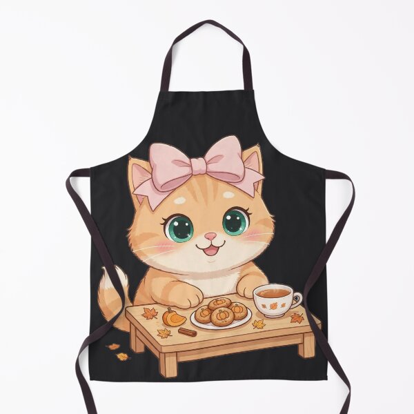 Item preview, Cozy Autumn Cat With Pumpkin Cookies And Tea designed and sold by Moody Vibes Studio.