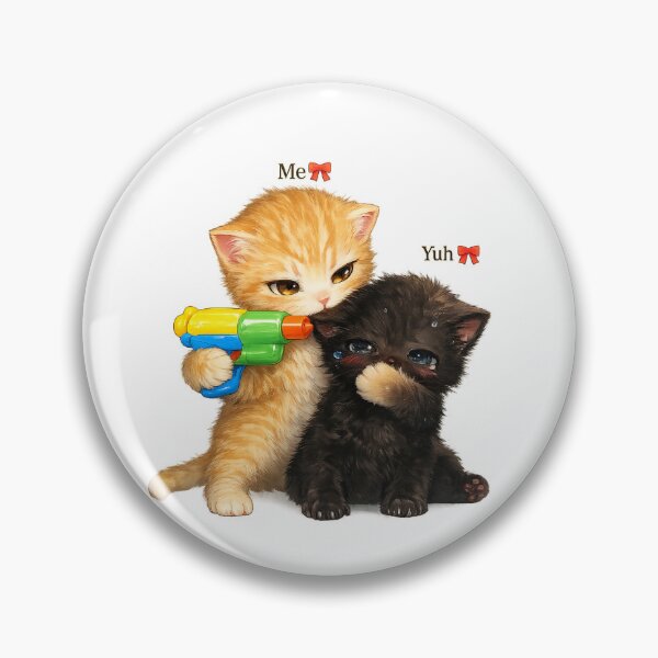 Item preview, Orange Kitten and Shy Black Cat Chaos designed and sold by Orange Cato.