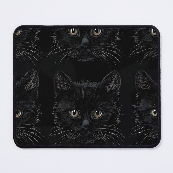 Item preview, Black Cat Face Seamless Pattern designed and sold by store52.