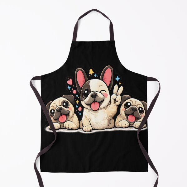 Item preview, "French Bulldog with Pug Puppies - Cute Dog Trio" designed and sold by WOWART69.