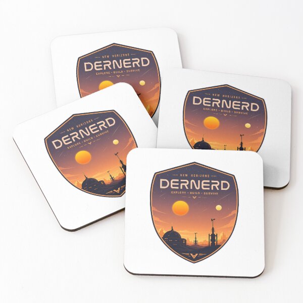 Item preview, Retro Sci-Fi Desert Outpost Emblem - Dernerd New Horizons designed and sold by FrontierCosmic.