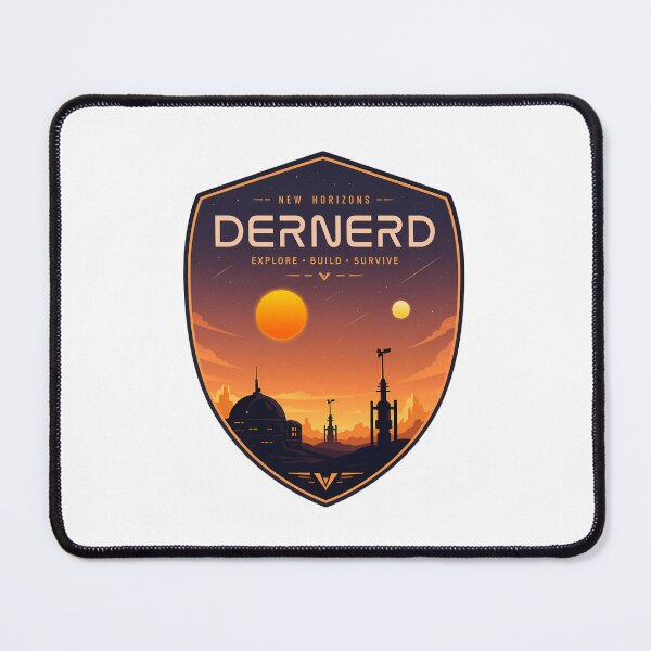 Item preview, Retro Sci-Fi Desert Outpost Emblem - Dernerd New Horizons designed and sold by FrontierCosmic.