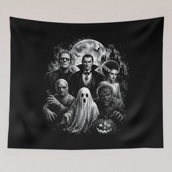 Item preview, Vintage Horror Characters Artwork Classic Halloween Spooky designed and sold by Artifyo.