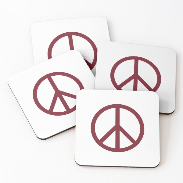 Item preview, Burgundy Peace Sign Anti War Minimalist symbol designed and sold by pattern-archive.