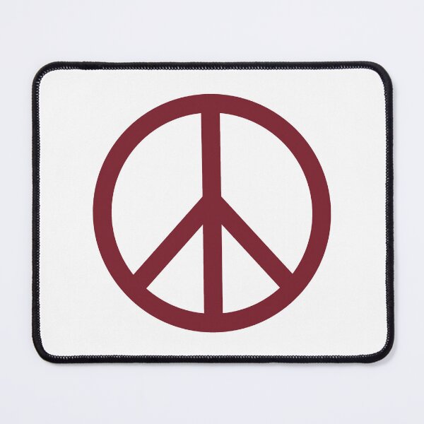 Item preview, Burgundy Peace Sign Anti War Minimalist symbol designed and sold by pattern-archive.