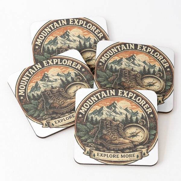Item preview, Vintage Mountain Explorer Adventure Badge designed and sold by CodePaws Creations.