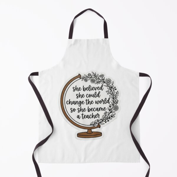 Item preview, She Believed She Could Change The World Teacher Globe Floral Quote designed and sold by raedattia.